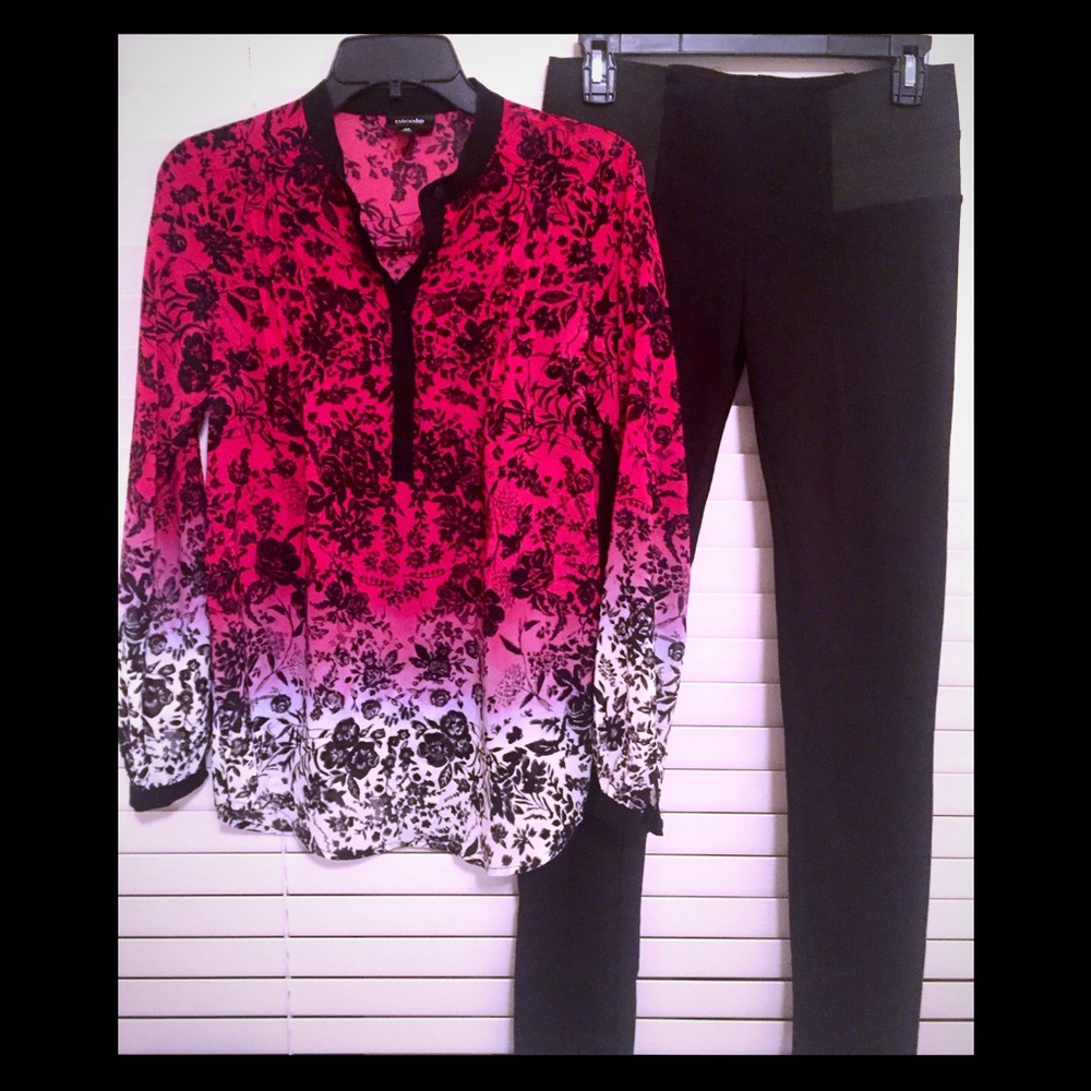 Fuschia Pink Floral detail top